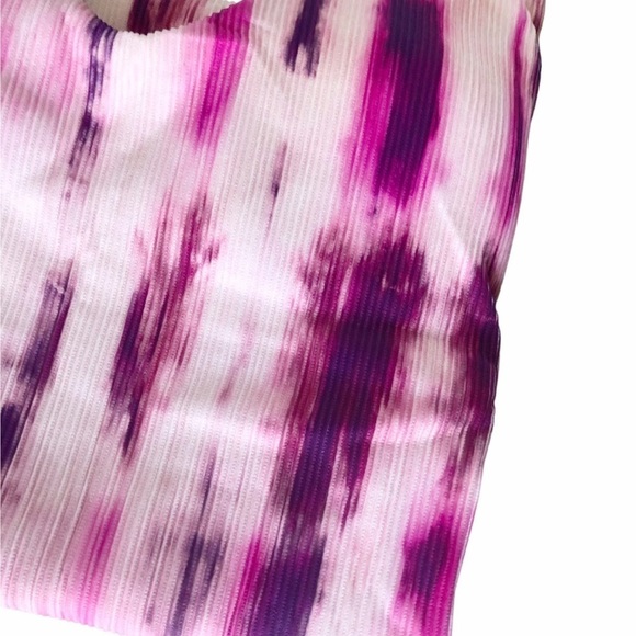 NWT PQ Swim Pink Tie Dye One Piece Swim Suit Large - Picture 5 of 7